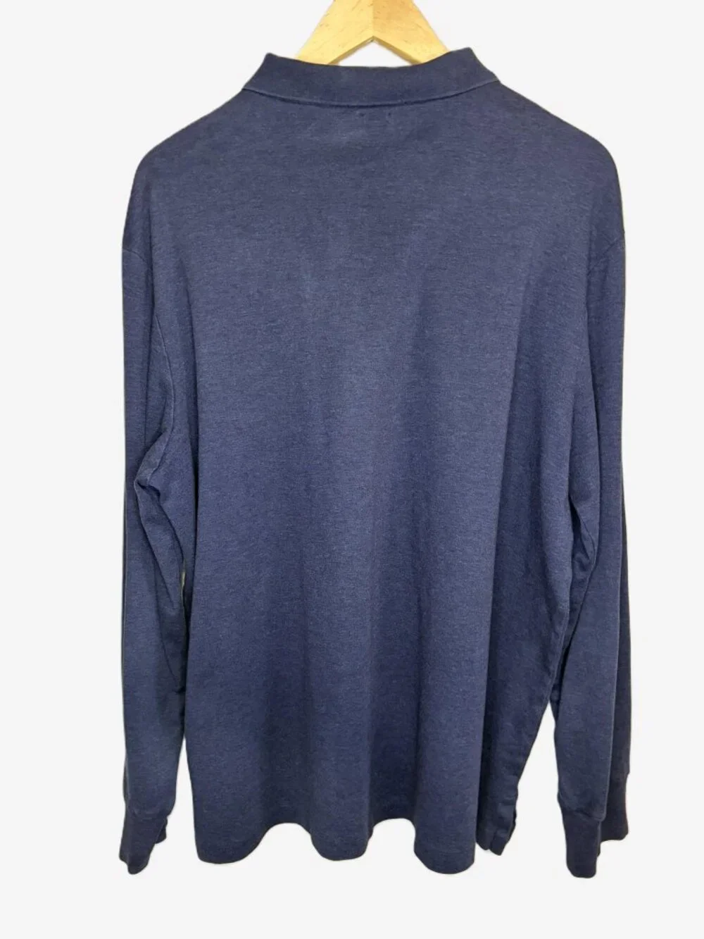 Polo Ralph Lauren Long Sleeve Polo Shirt XL Blue Classic Fit 100% Cotton Mens